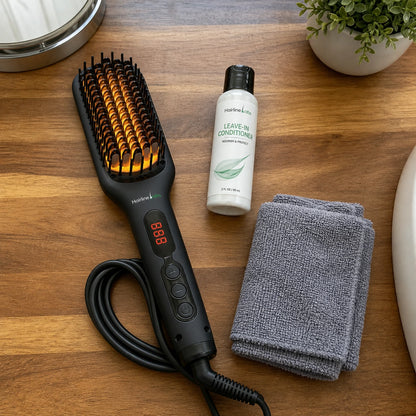 Pro Ceramic Ionic Hair Straightener Brush for Home