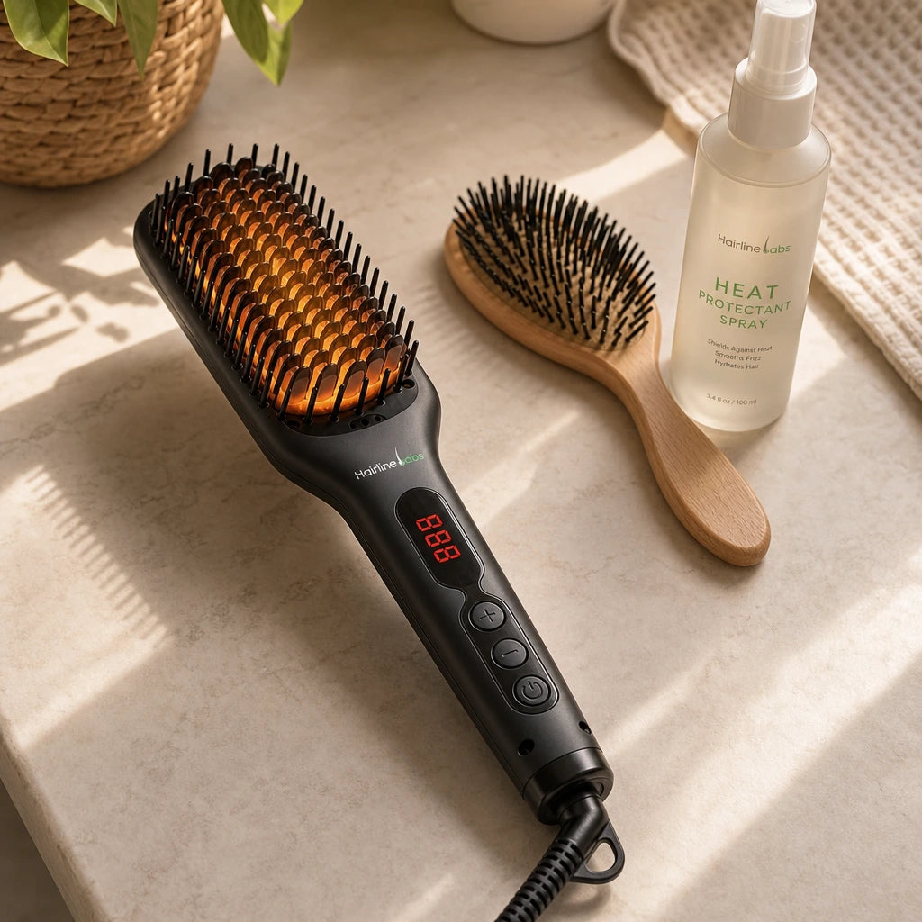 Pro Ceramic Ionic Hair Straightener Brush for Home