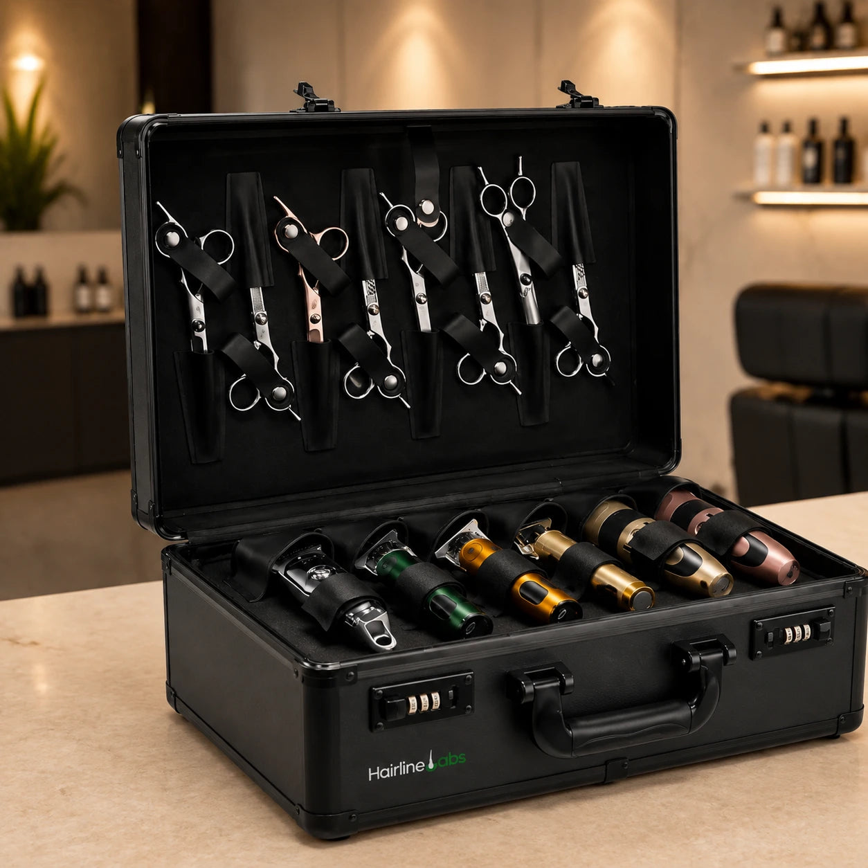 Professional Barber's Briefcase Tool Case