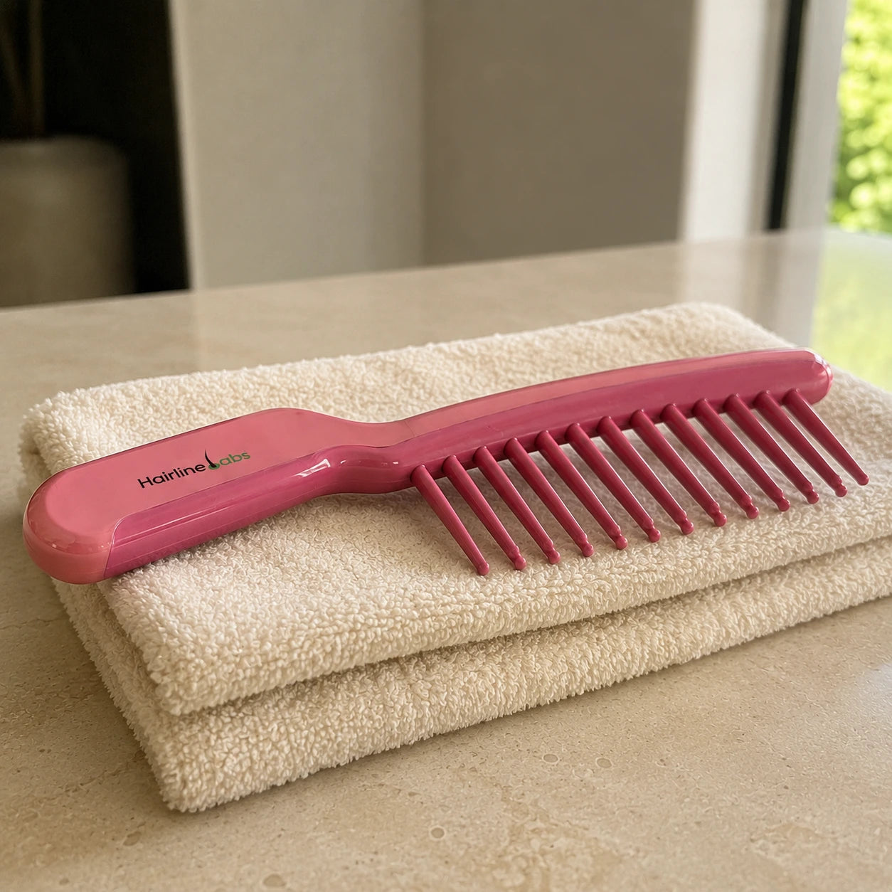 J-Shape Brush Detangling Comb for Curly and Wavy Hair