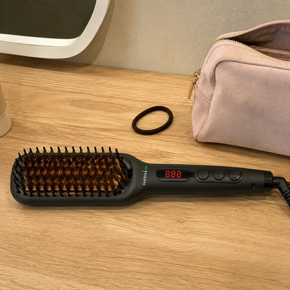 Pro Ceramic Ionic Hair Straightener Brush for Home