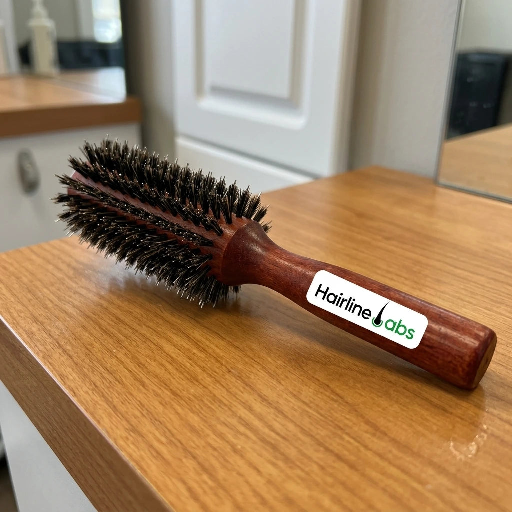 Boar Bristle Brushes Reinforced With Nylon-Wood Handles