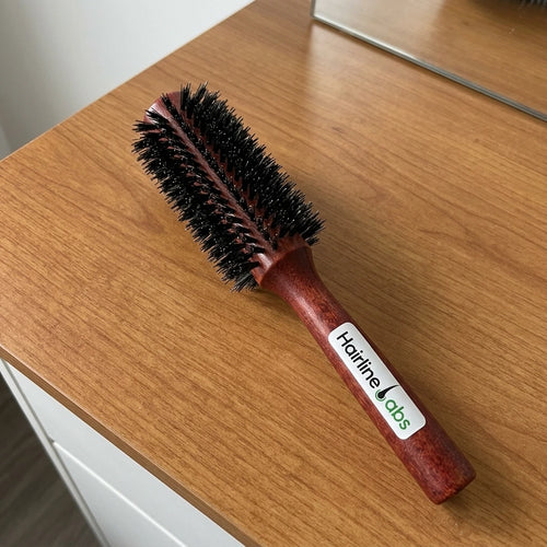 Boar Bristle Brushes Reinforced With Nylon-Wood Handles