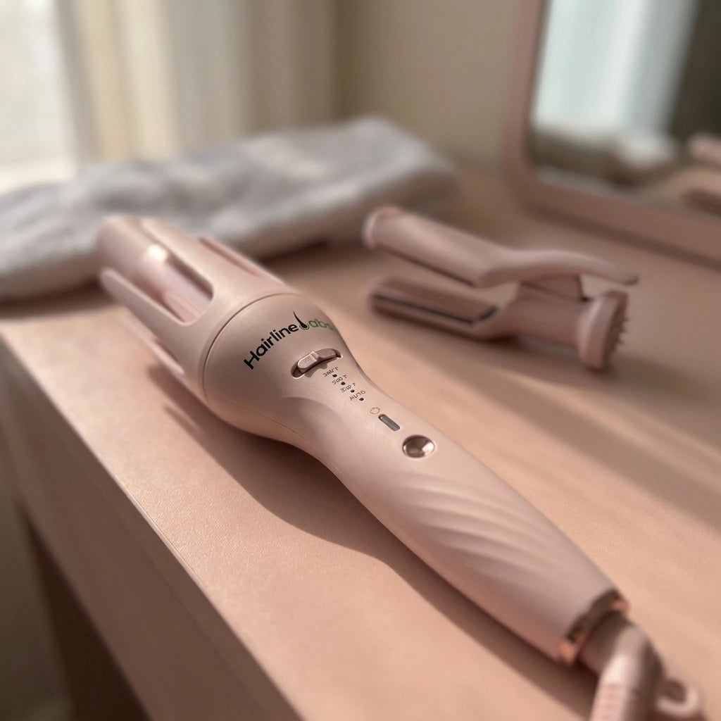 3 in 1 Automatic Curling Iron with Interchangeable Barrel and Hair Crimper
